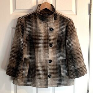 ❤️Axcess coat hip length women’s L Lined brown tones